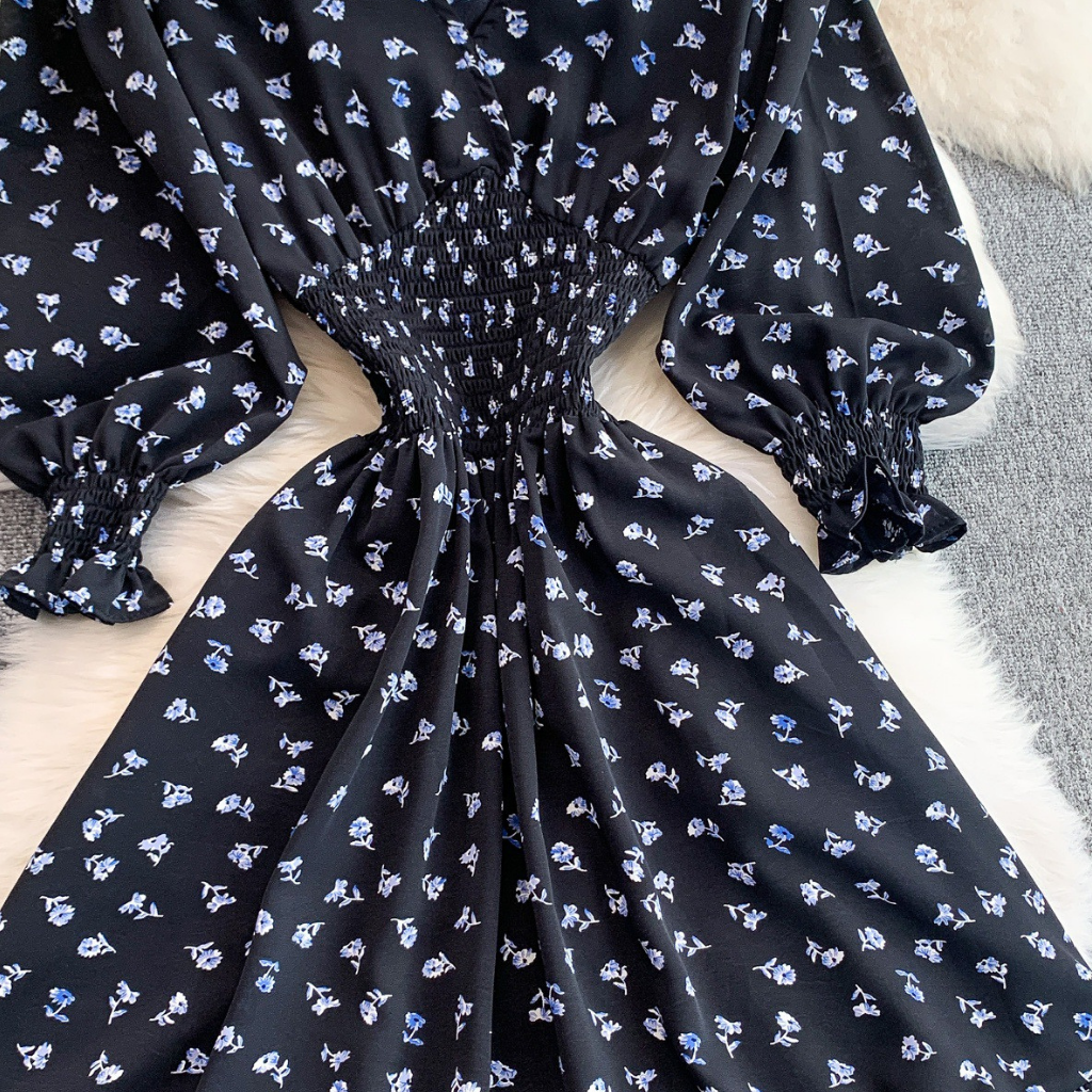 Maribel - Floral Ruched Dress
