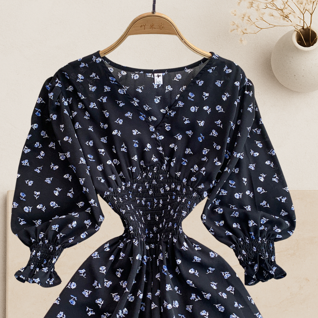 Maribel - Floral Ruched Dress