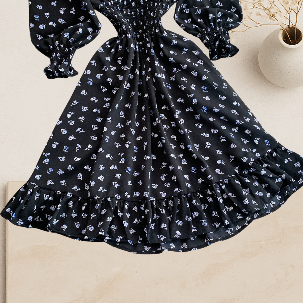 Maribel - Floral Ruched Dress