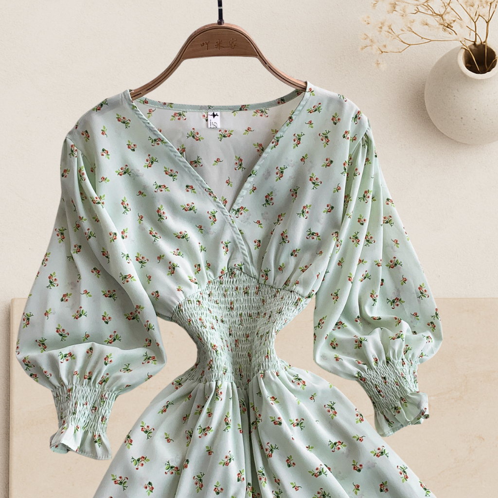 Maribel - Floral Ruched Dress