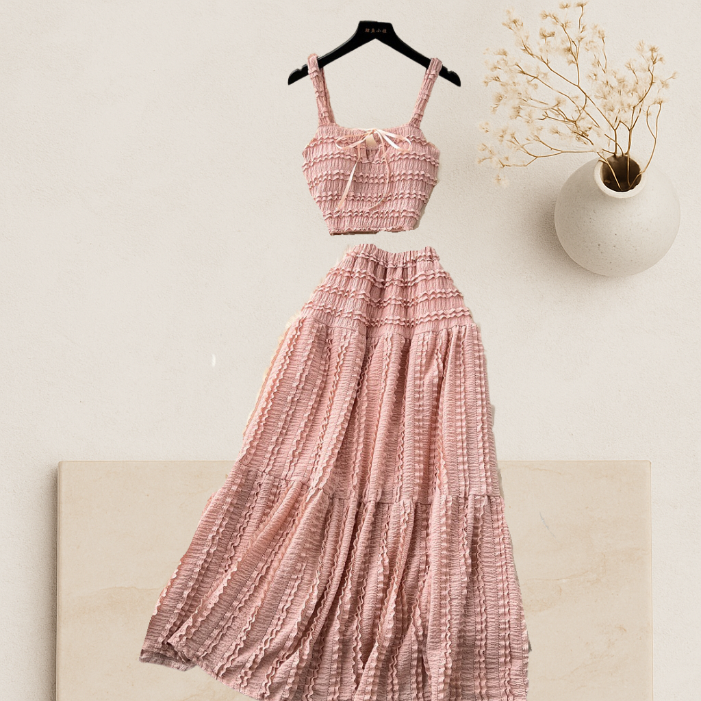 Isla- Ruffled Smocked Two-Piece Set