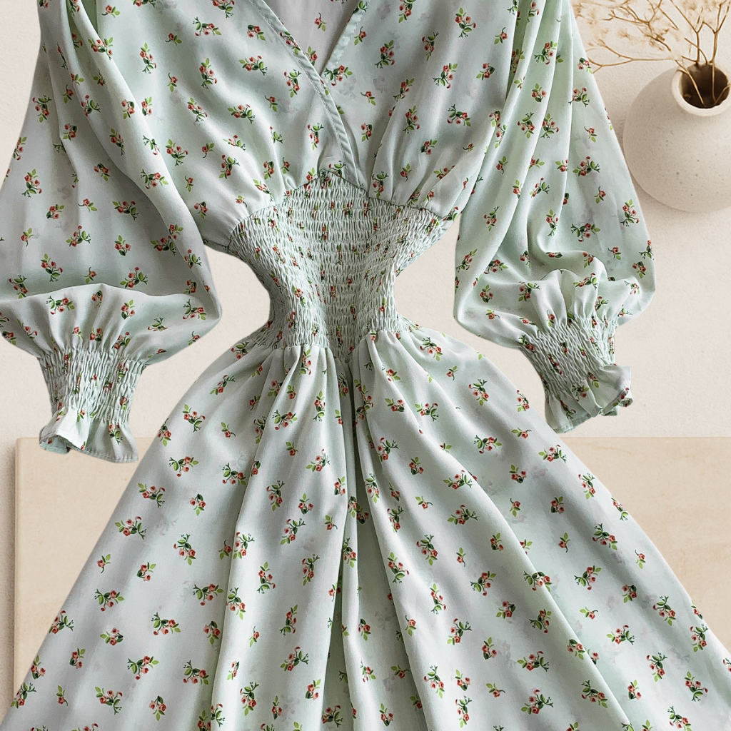 Maribel - Floral Ruched Dress