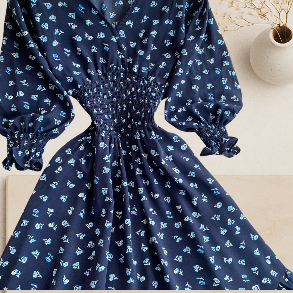 Maribel - Floral Ruched Dress