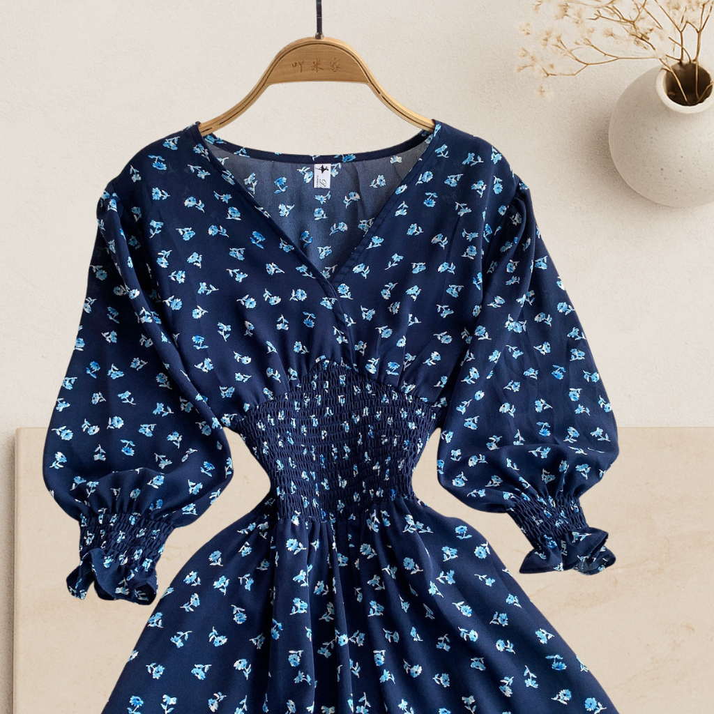 Maribel - Floral Ruched Dress
