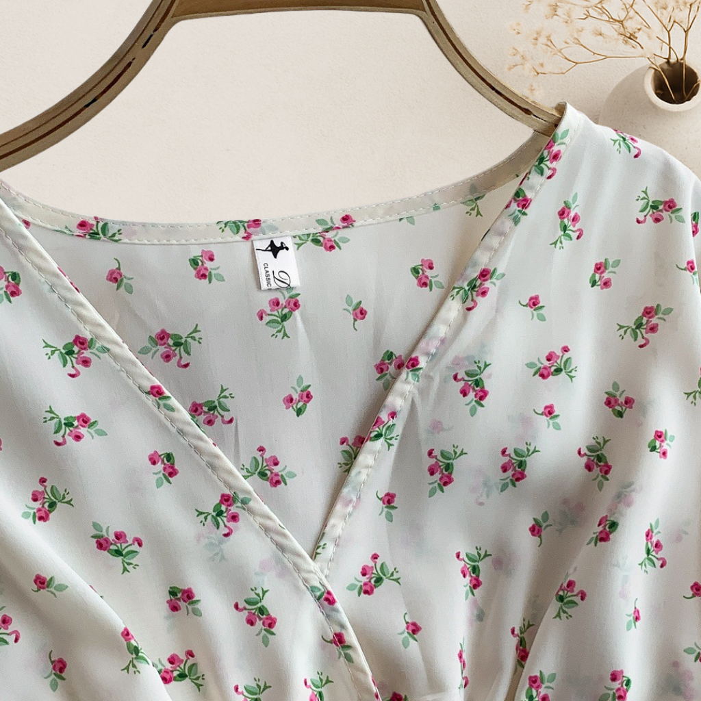 Maribel - Floral Ruched Dress