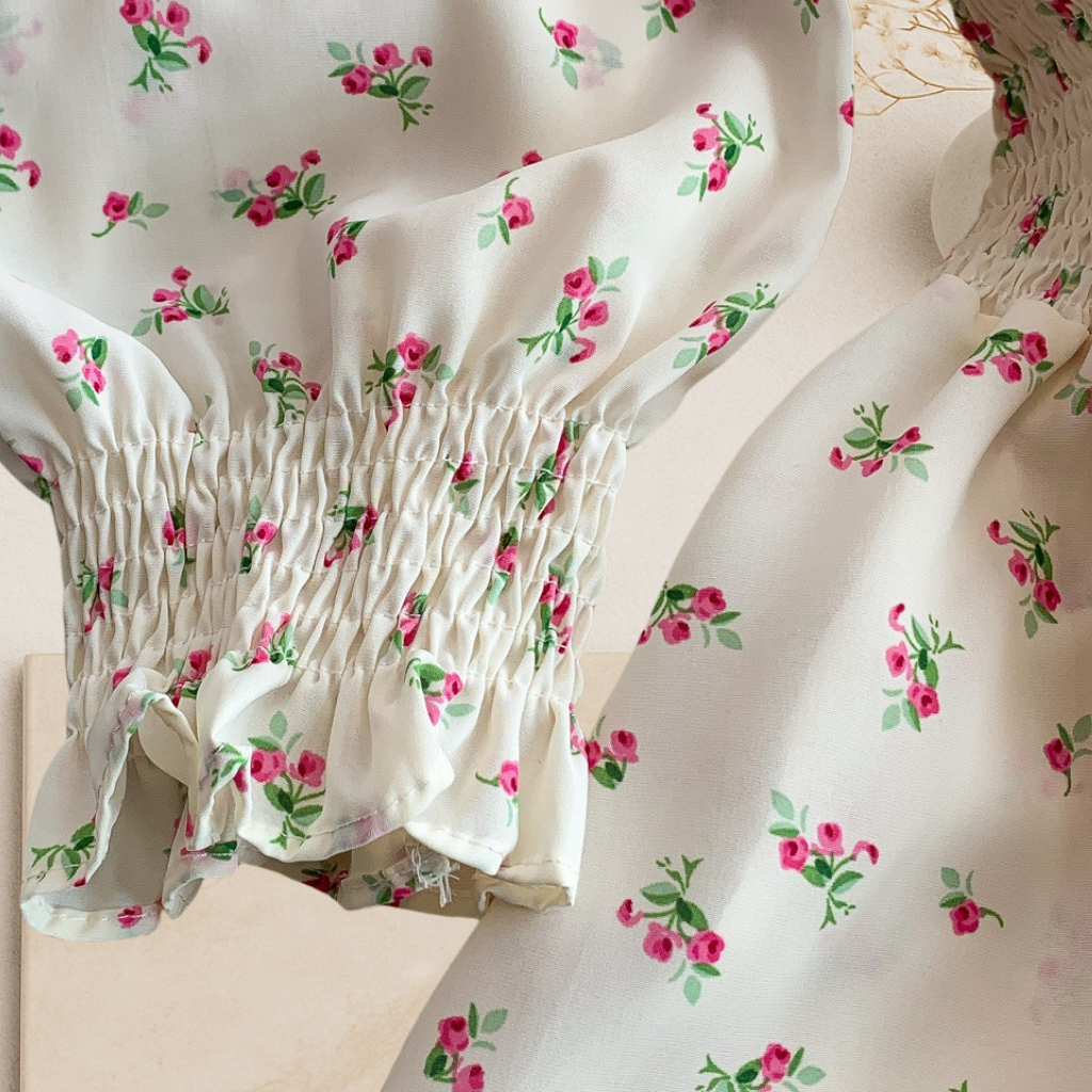 Maribel - Floral Ruched Dress