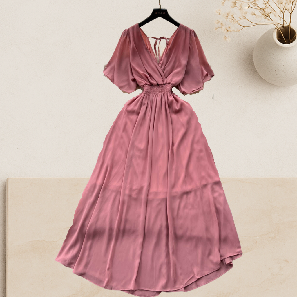 Elara Chiffon Maxi Dress