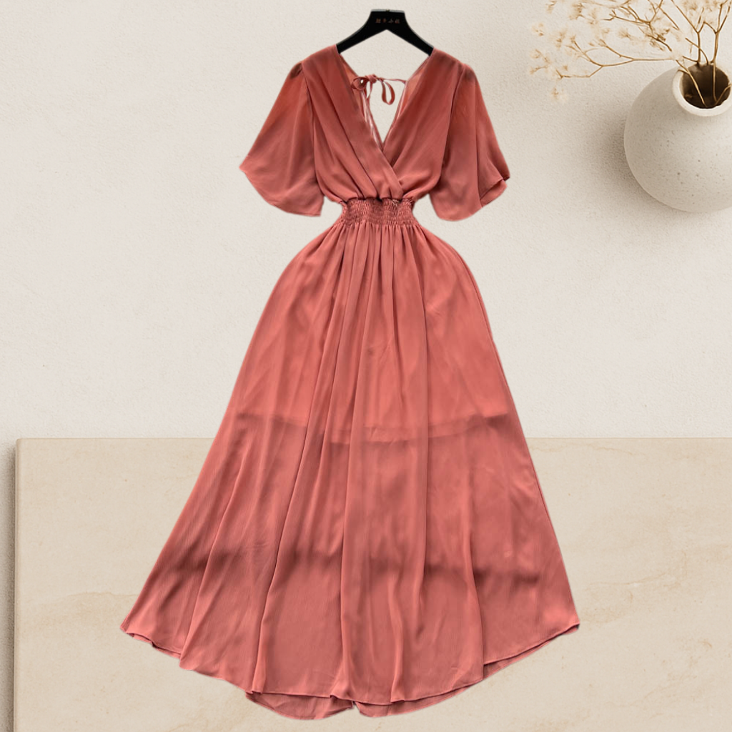 Elara Chiffon Maxi Dress