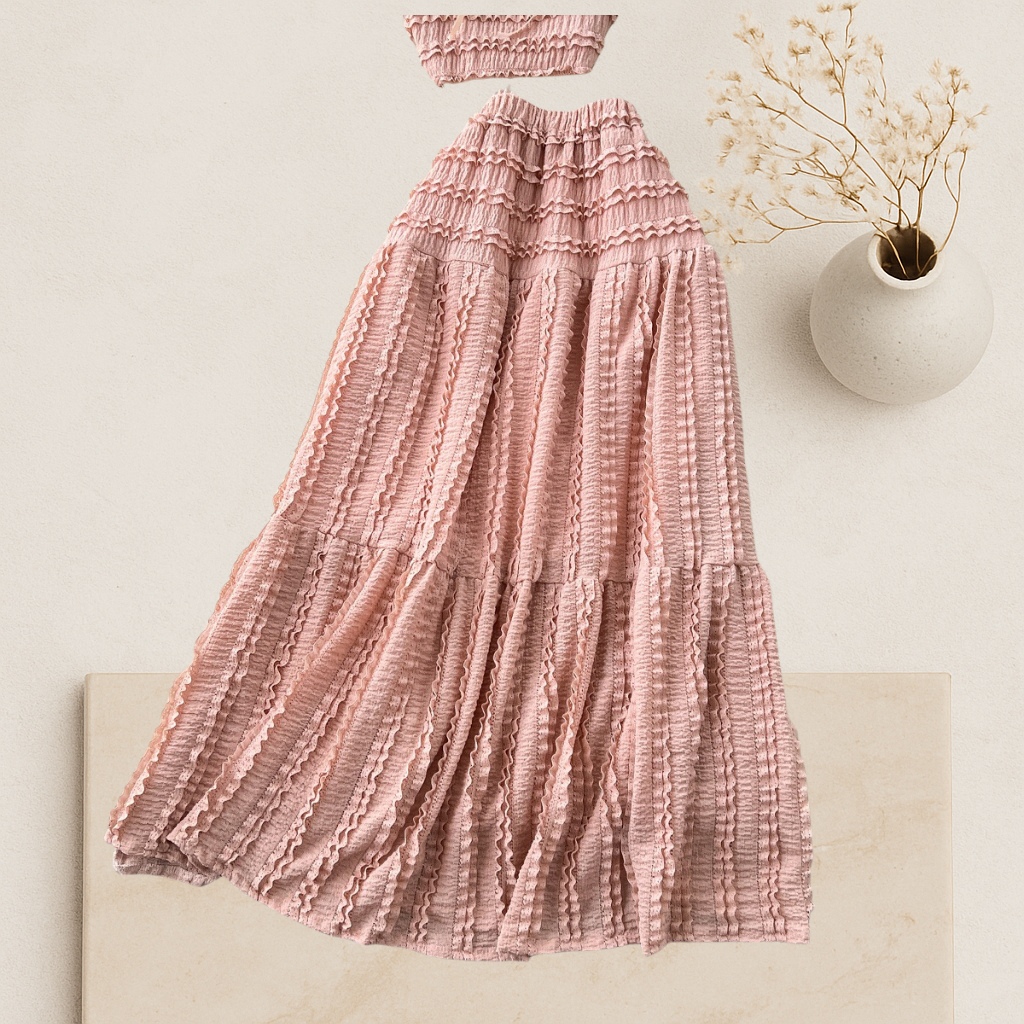 Isla- Ruffled Smocked Two-Piece Set