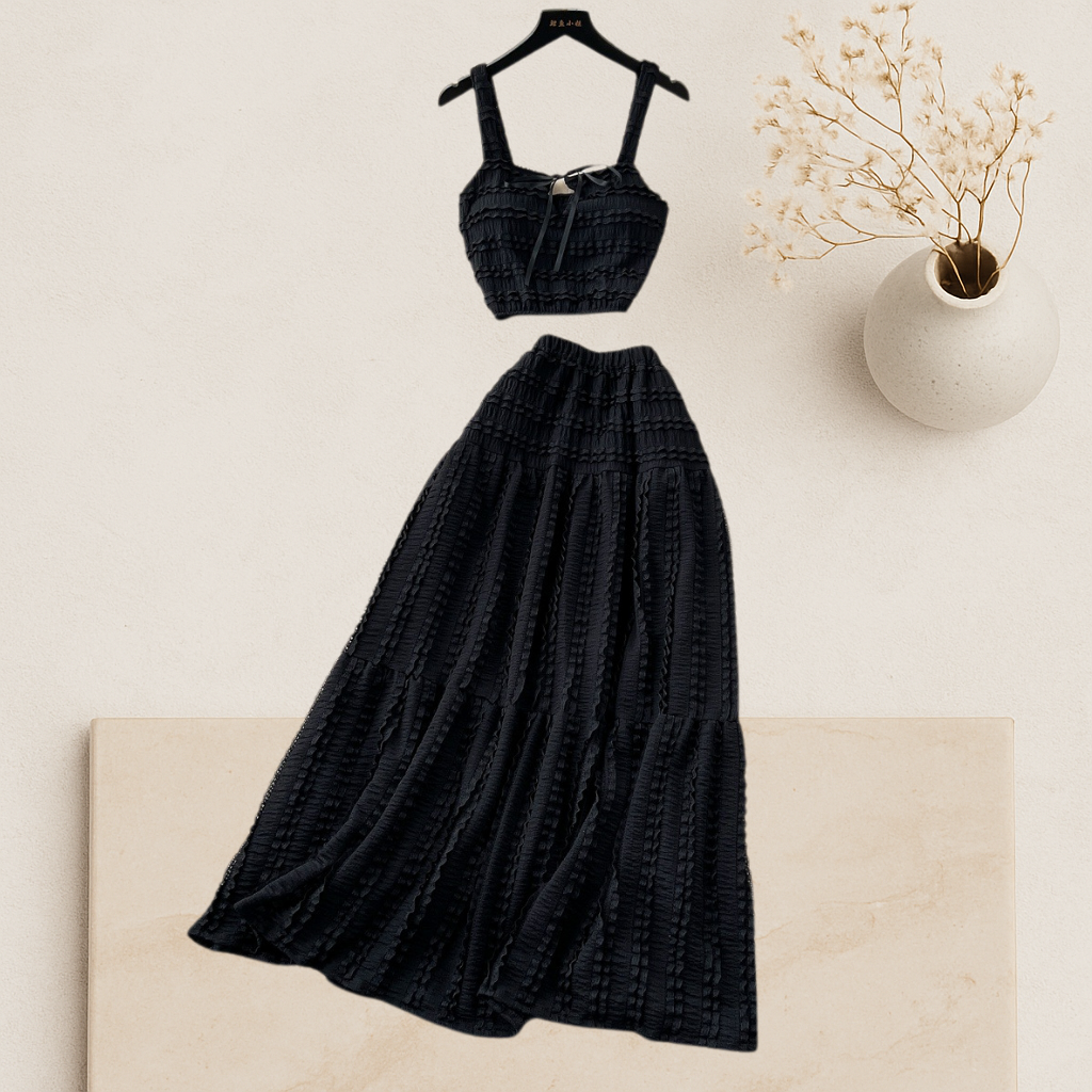 Isla- Ruffled Smocked Two-Piece Set