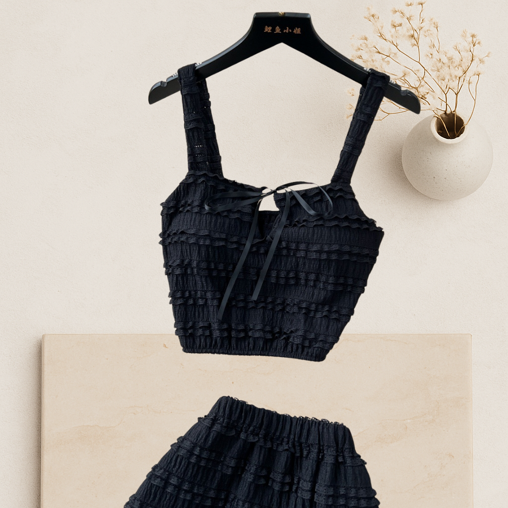 Isla- Ruffled Smocked Two-Piece Set