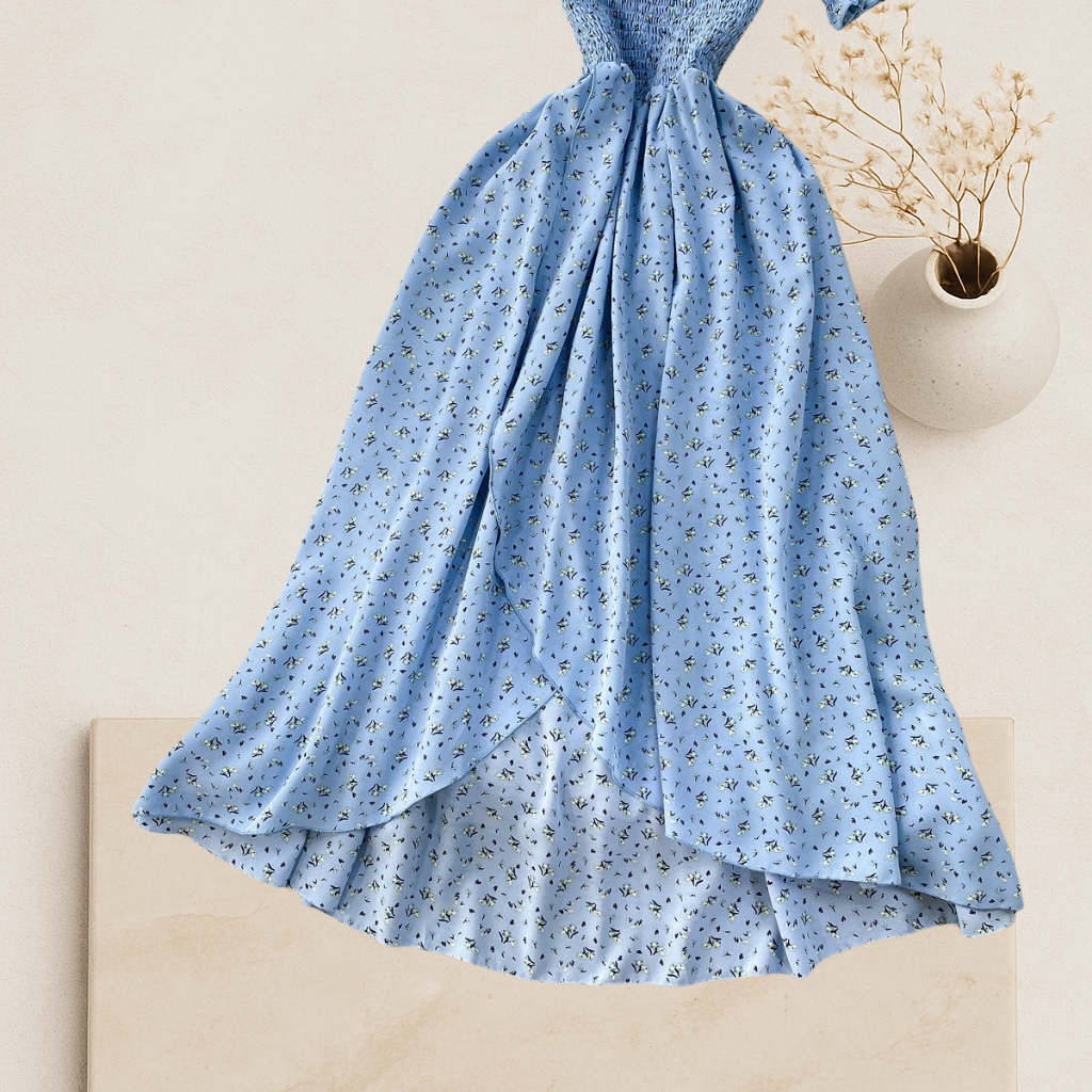 Celestia- Off-Shoulder Floral Midi Dress