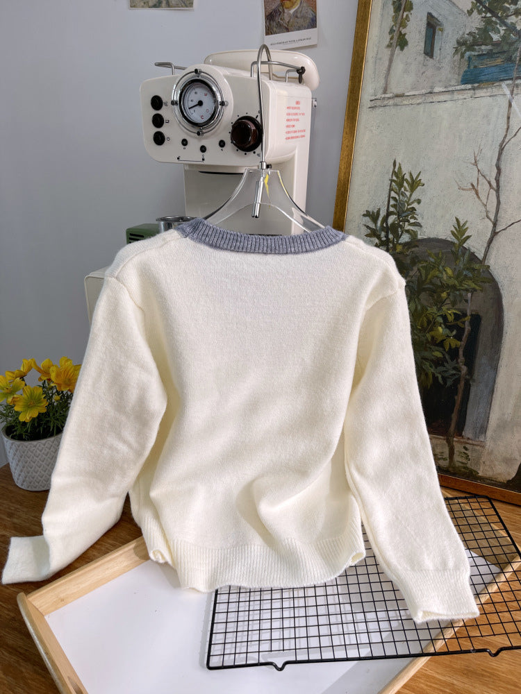 Cozy Bow Detail Knit Sweater