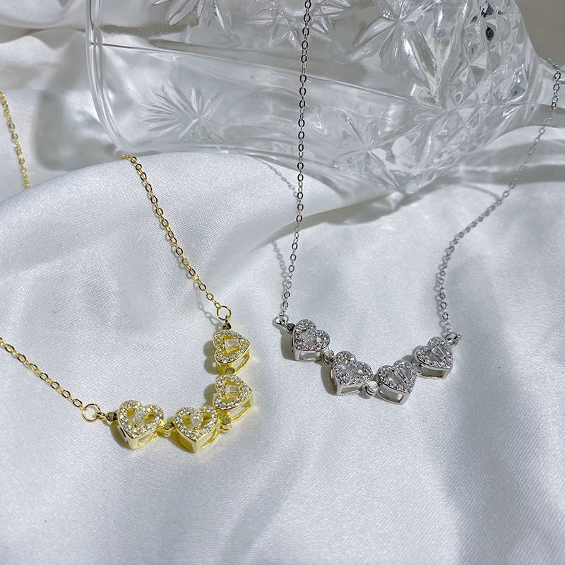 Bloom of Love – 4-Heart Magnetic Necklace