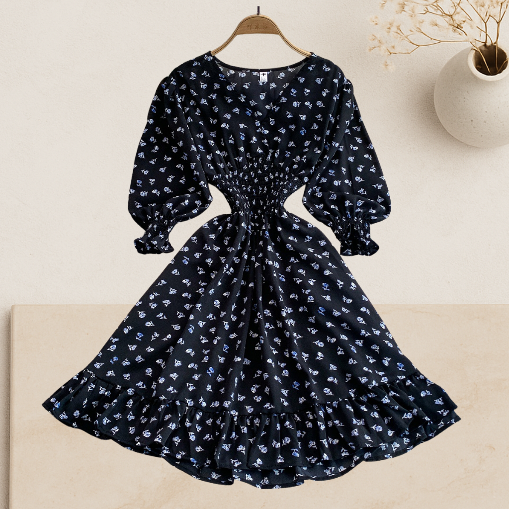 Maribel - Floral Ruched Dress
