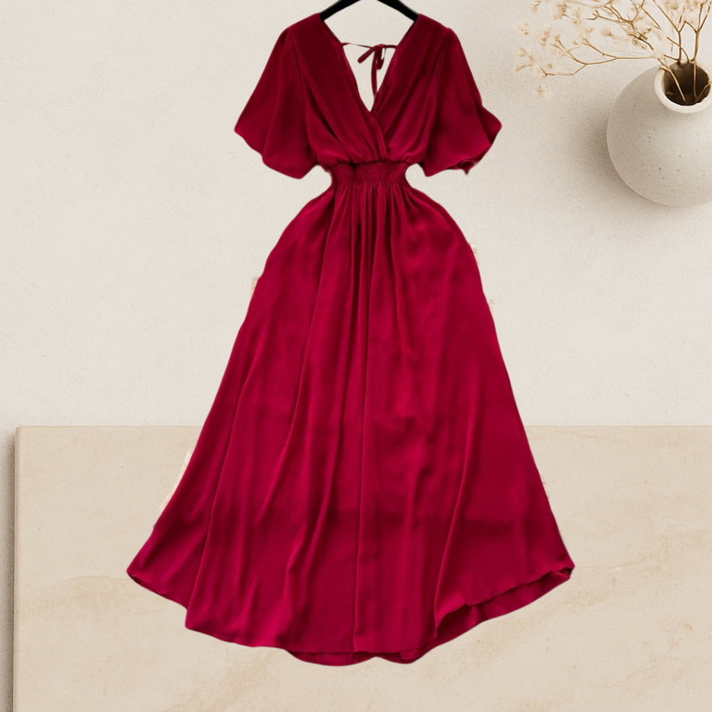 Elara Chiffon Maxi Dress