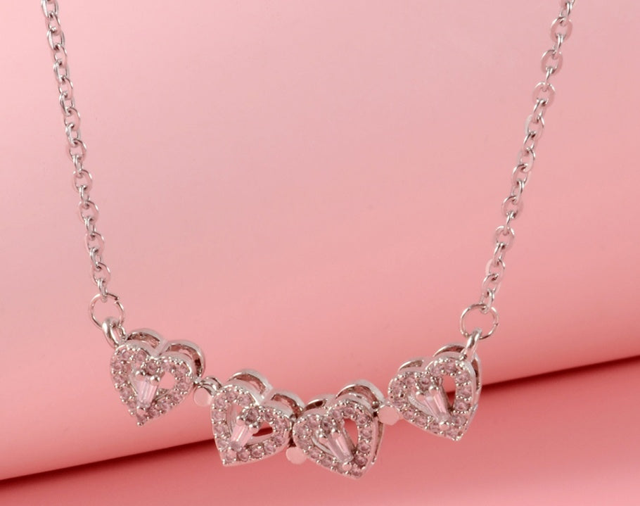 Bloom of Love – 4-Heart Magnetic Necklace