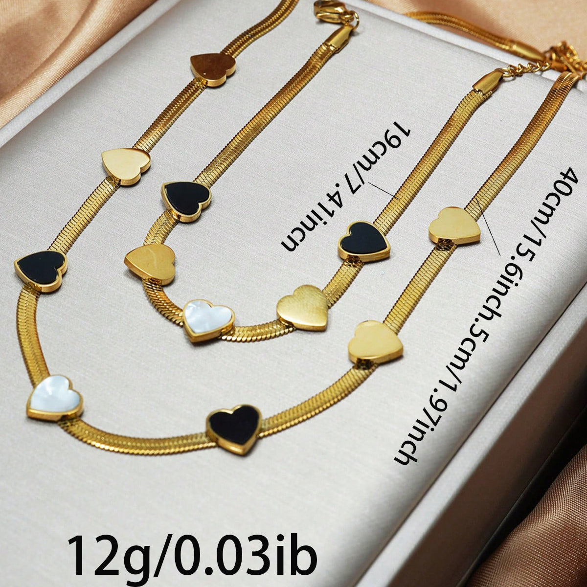 Midas Luxe – 18K Gold Plated Heart Jewelry Set