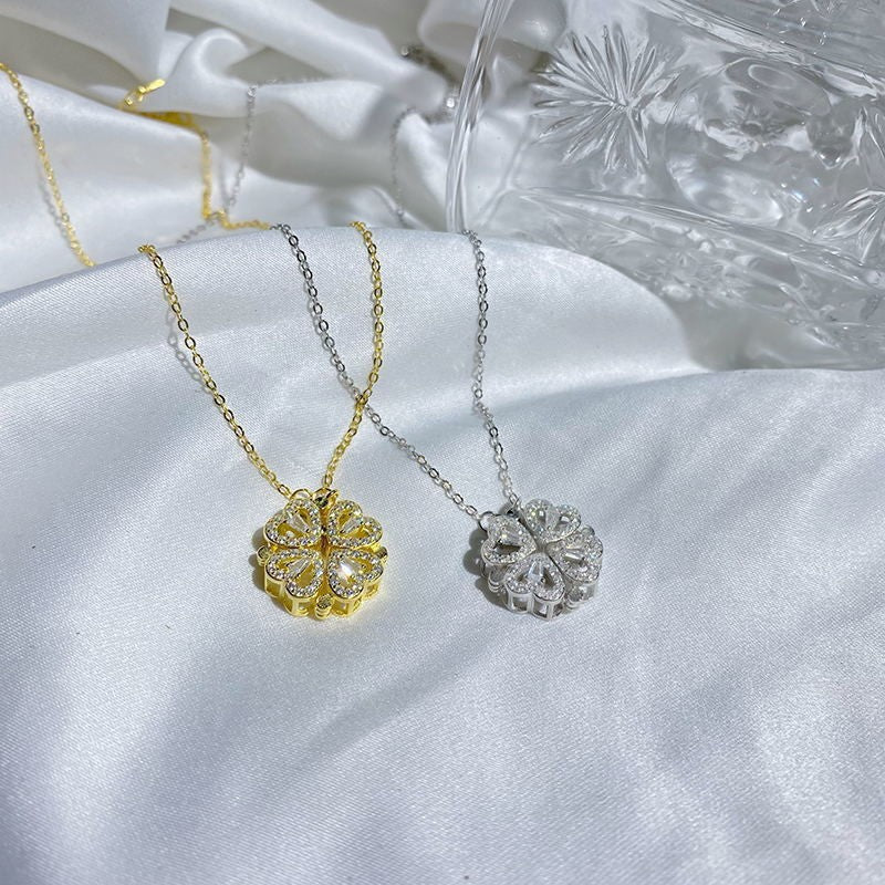 Bloom of Love – 4-Heart Magnetic Necklace