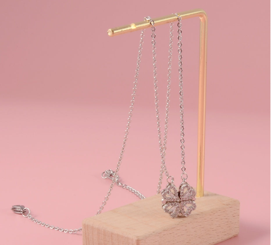 Bloom of Love – 4-Heart Magnetic Necklace